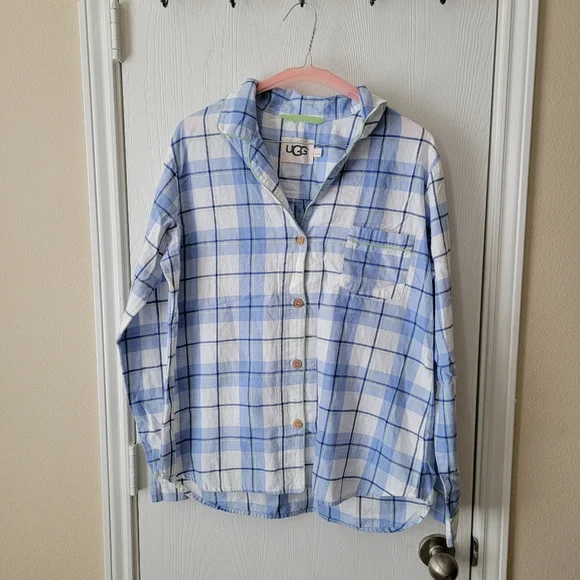 UGG Raven Plaid Pajama Top - Picture 1 of 10